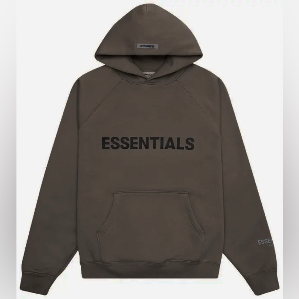 Essentials Fear Of God Cotton Pullover Hoodie in Harvest